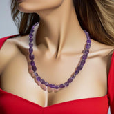 Amethyst oval Necklace